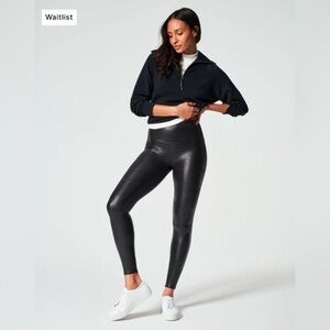 SPANXshape™ Faux Leather‎ Leggings - Black L Petite